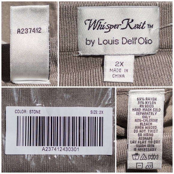 Linea by Louis Dell'Olio Whisper Knit Pencil Skirt, 2X NWT Stone A237412 - Picture 6 of 10